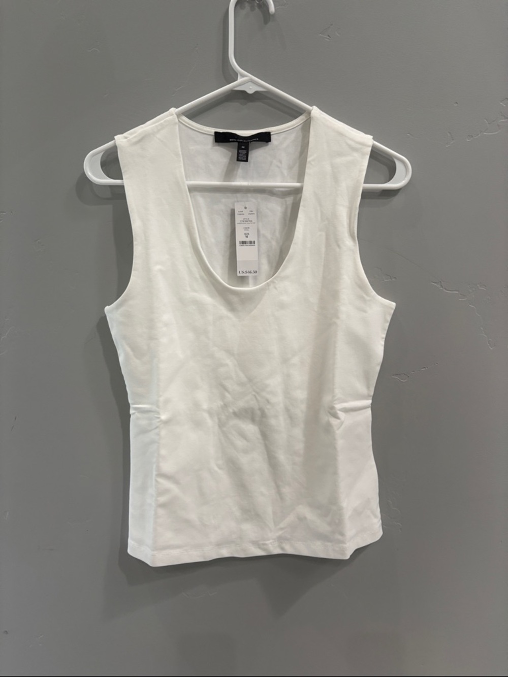 White House Black Market White Scoop Neck Tank Top